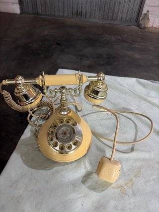 Telefono Vintage Rotante Giallo