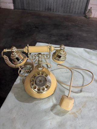 Telefono Vintage Rotante Giallo