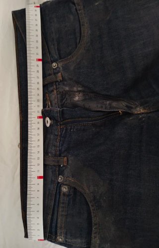 Pantalones Jeans Mujer Azul Oscuro y Plateado