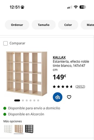 Estantería modular IKEA KALLAX 147 X 147 cm.