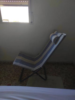 Silla hamaca rayas playa