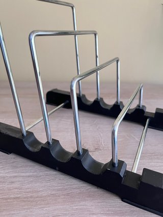 Organizador Cocina Negro y Plateado