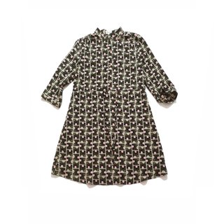 Teria Yabar / Vestido estampado cuello mao M
