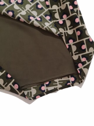 Teria Yabar / Vestido estampado cuello mao M