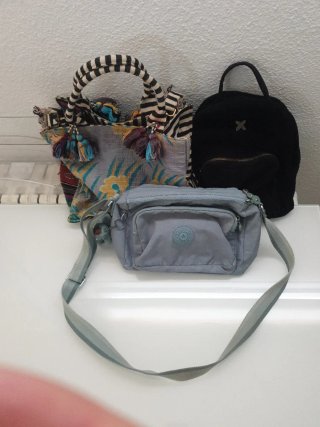 Bolso de tela estampado floral