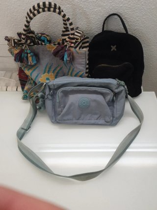 Bolso de tela estampado floral