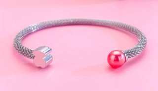 Pulsera Tous Plata y Perla Rosa