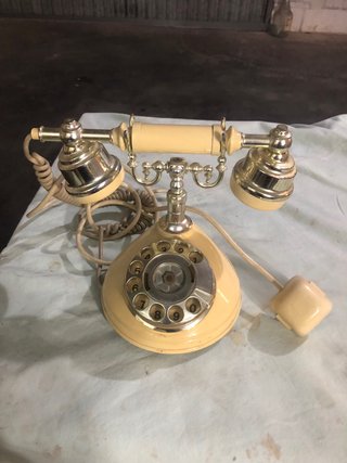 Telefono Vintage Rotante Giallo
