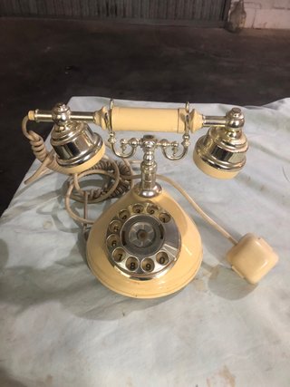 Telefono Vintage Rotante Giallo
