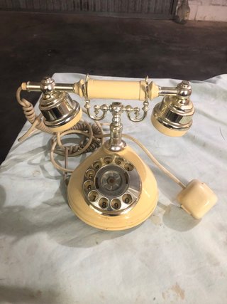 Telefono Vintage Rotante Giallo