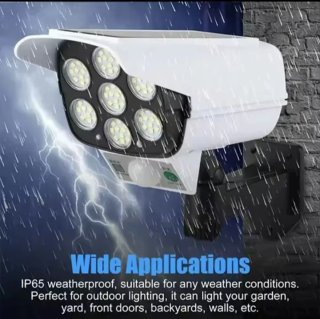2 Focos LED Cámara Seguridad Solar con Mando.