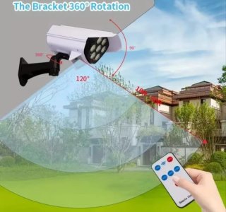 2 Focos LED Cámara Seguridad Solar con Mando.