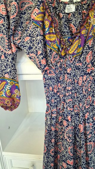Vestido boho manga 3/4 talla L/XL