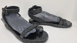Sandalias Mango trenzadas negras T38