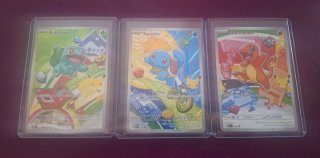 Pack 3 Pokémon: Bulbasaur, Charmander, Squirtle