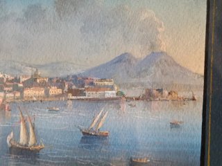 Quadro Dipinto con Cornice Dorata