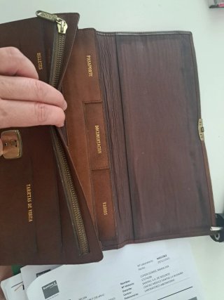 Cartera de viaje vintage hombre