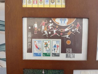 Marco expositor Panini memorabilia fútbol
