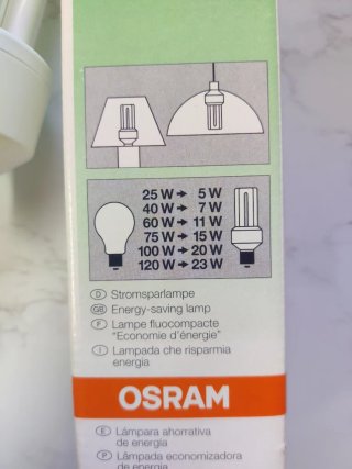 Lote 6 Lámparas Osram 23W
