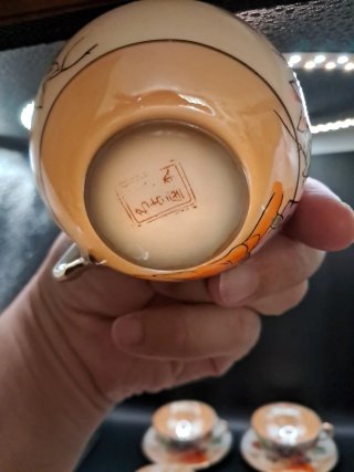 Juego 6 Tazas Porcelana Japonesa Huevo