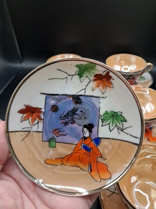 Juego 6 Tazas Porcelana Japonesa Huevo