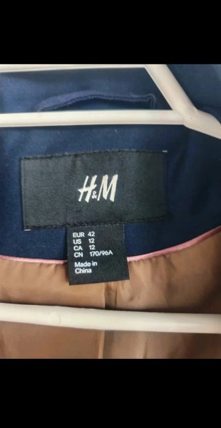 Americana H&M Mujer Azul Marino Talla XL