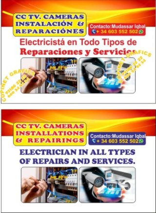 Cctv cameras and Eléctricista