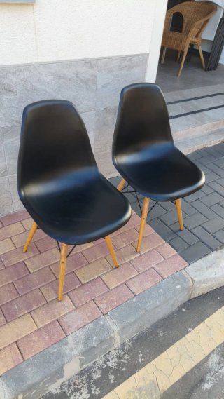 Juego de 2 Sillas Nórdicas Negras