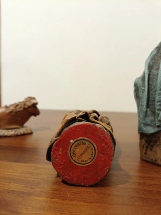4 Figuras Nacimiento: Jesús, María, Buey, Mula