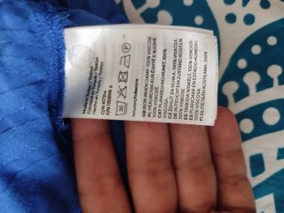 Blusa H&M azul con estampado cebra
