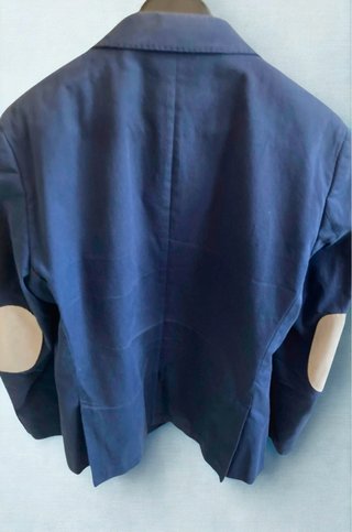Giacca slim fit John Barritt blu, con toppe, t.52