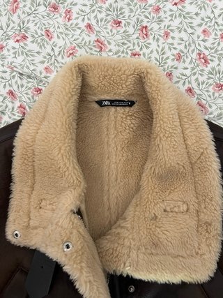 Chaqueta aviador forrada marrón