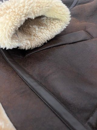 Chaqueta aviador forrada marrón