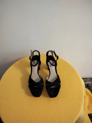 Sandalias JONI Tacón Plataforma Negra T.38