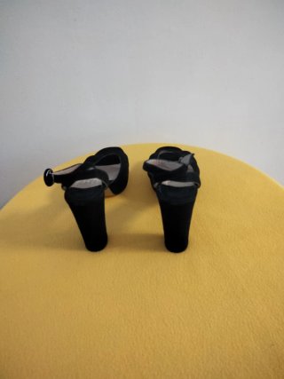 Sandalias JONI Tacón Plataforma Negra T.38