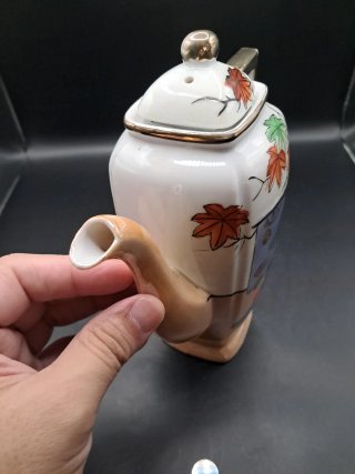 Cafetera Japonesa Porcelana Dragón Geisha