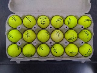 18 bolas de golf Inesis amarillas DISTANCE 100