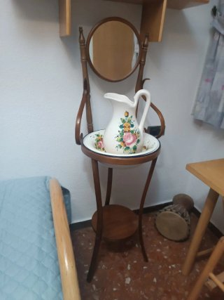Juego lavabo y jarra cerámica antiguo