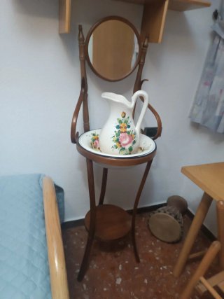 Juego lavabo y jarra cerámica antiguo