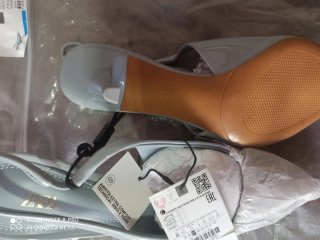 Sandalias Zara Slingback Azul Talla 37