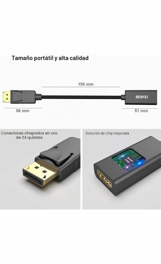 Adaptador BENFEI DisplayPort a HDMI 4K