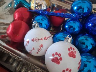 Palline Natale Vintage Vetro Seta