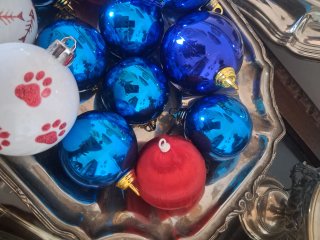 Palline Natale Vintage Vetro Seta