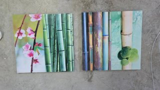 Cuadros de tela naturaleza bambú