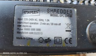 Destructor de Papel Staples  y CDS