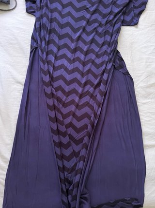 Vestido Largo Playa Zigzag Morado Talla Única