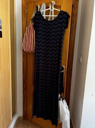 Vestido Largo Playa Zigzag Morado Talla Única