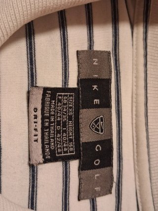 Polo Nike Talla XS Rayas Negras y Blancas