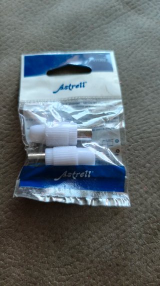 Conectores Antena TV Macho y Hembra ASTRELL 9,52mm