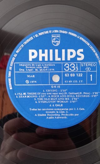 Vinilo J.J. Cale Okie Philips